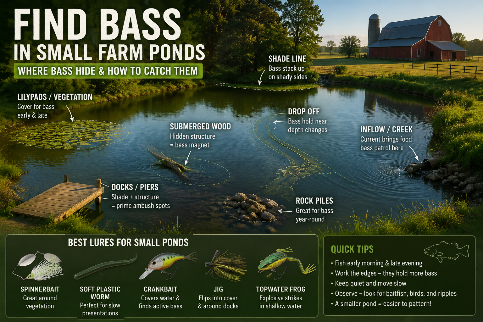 Big Bass in Little Water: How to Find Fish in Ponds, Creeks, and Farm Lakes